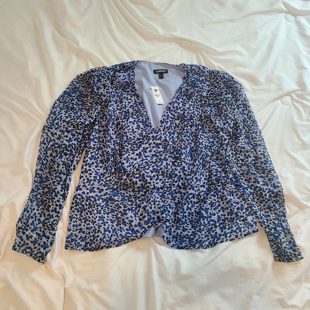 Express low cut long sleeve blouse XL